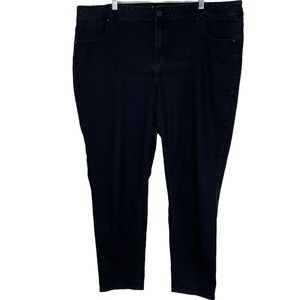Genius Fit Skinny High-Rise Lane Bryant Stretchy Black Denim Size 24 Regular 24R